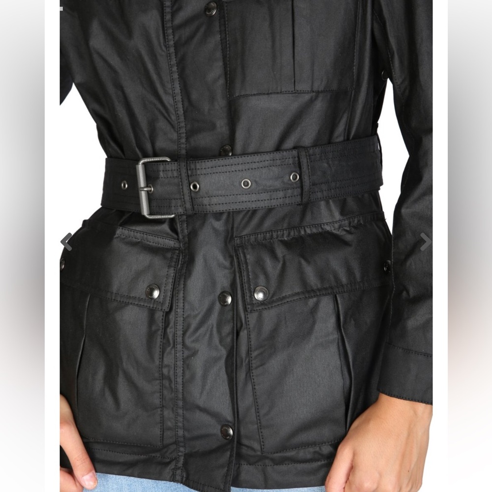 Belstaff  Heirloom Trialmaster Jacket, Black coated jacket size 14 - Picture 5 of 17